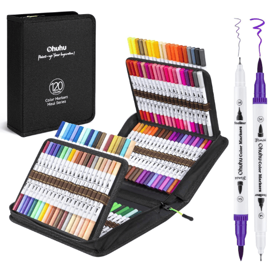 feutres ohuhu aquarellables