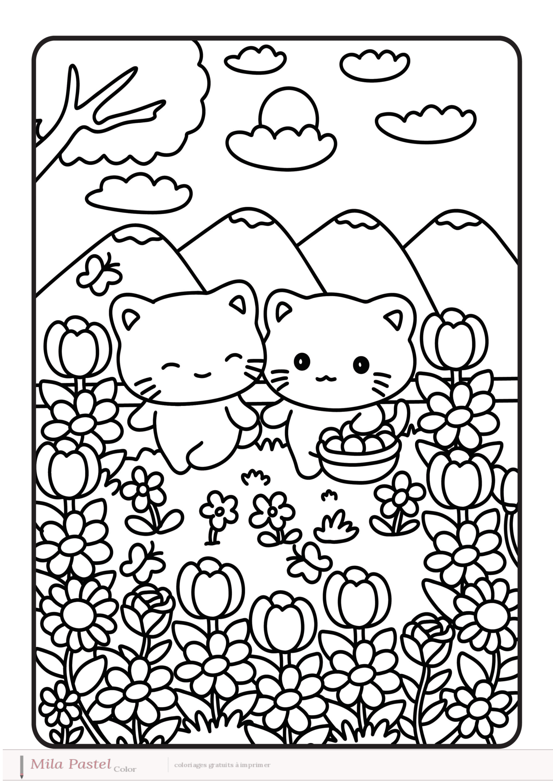 Chat kawaii fantaisie