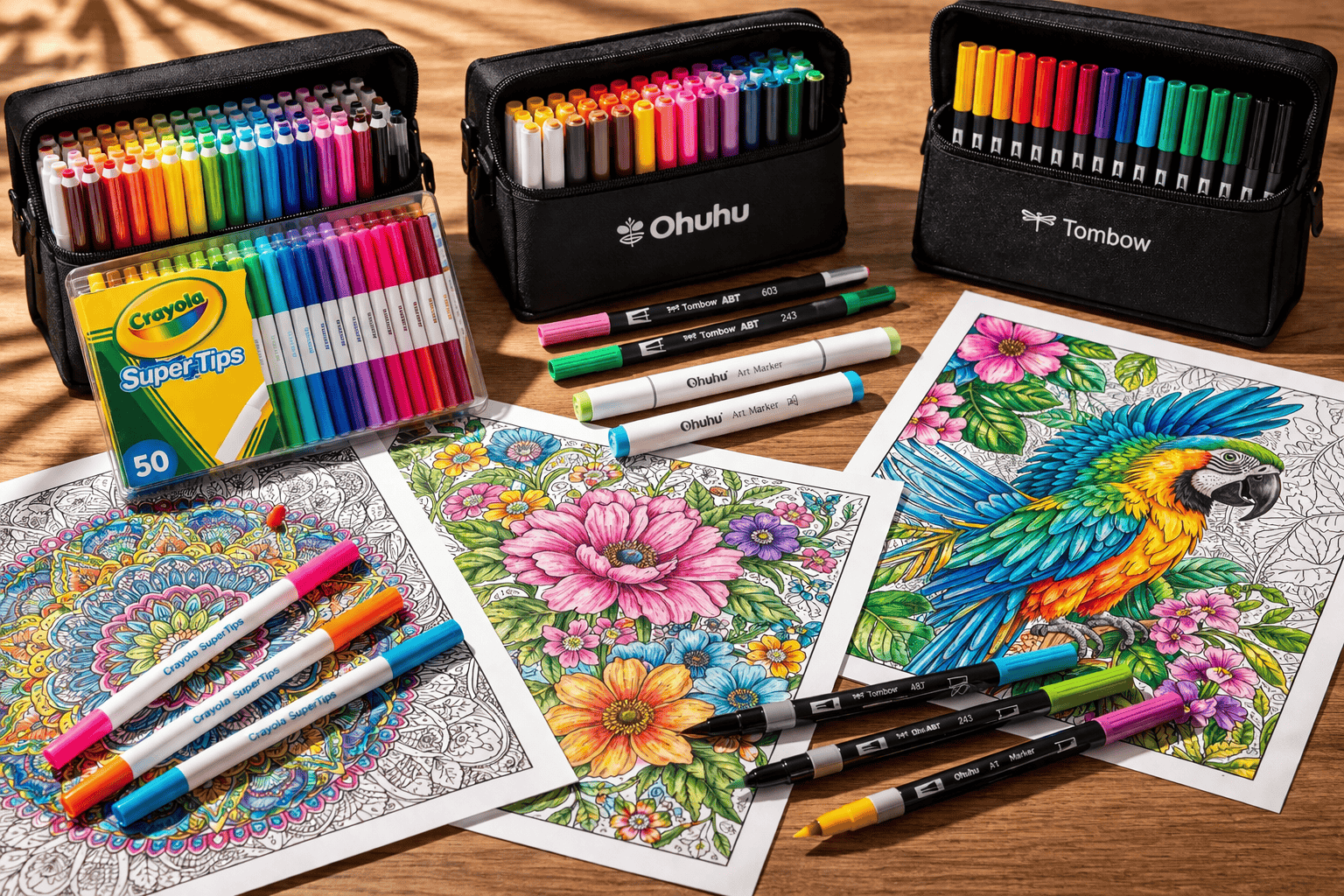 les meilleurs feutres pour livre de coloriage