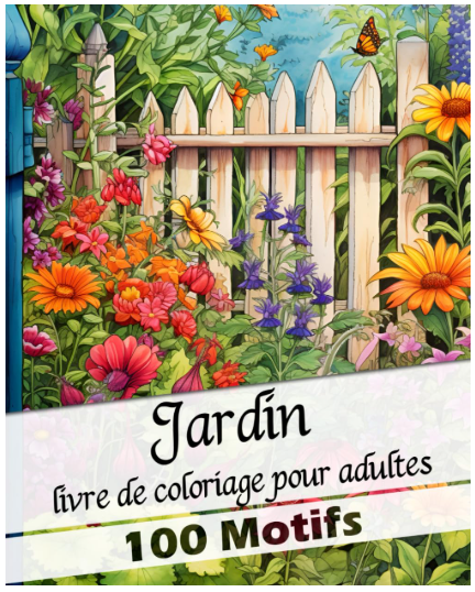 livre de coloriage Jardin sur le thème du printemps
