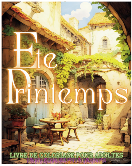 livre de coloriage été printemps