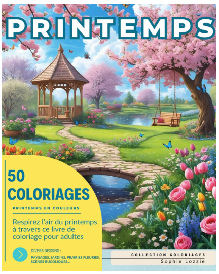 livre de coloriage sur le printemps