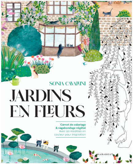 livre de coloriage jardin en fleurs