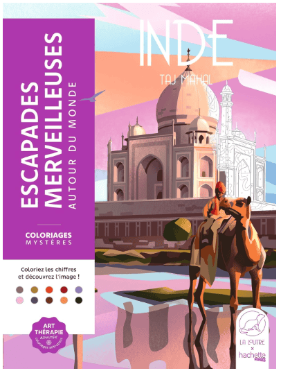 Coloriage escapade merveilleuse en Inde