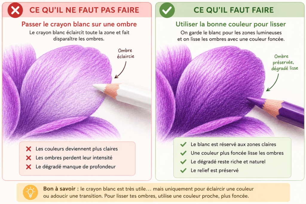 Lisser avec la mauvaise couleur