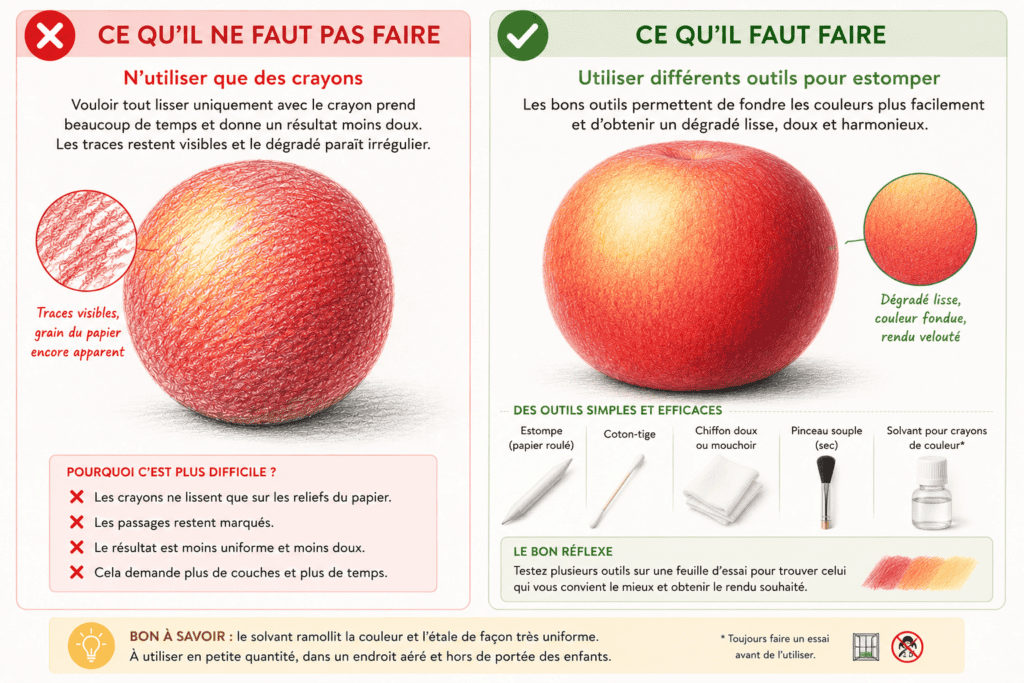 N'utiliser que des crayons
