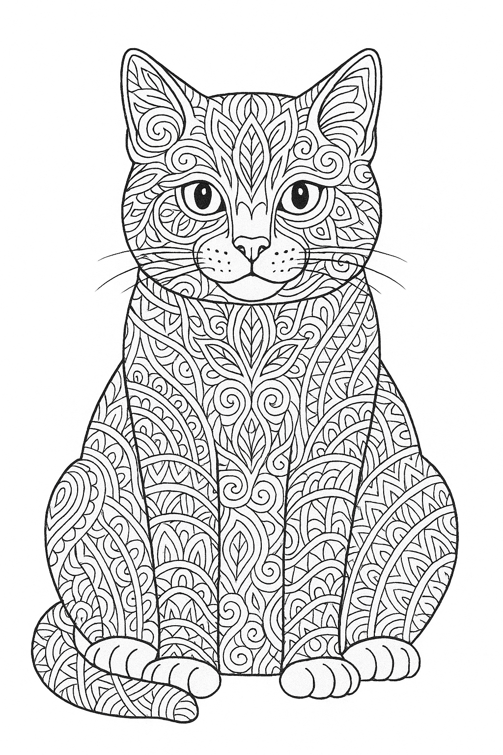 Coloriage chat gratuit à imprimer