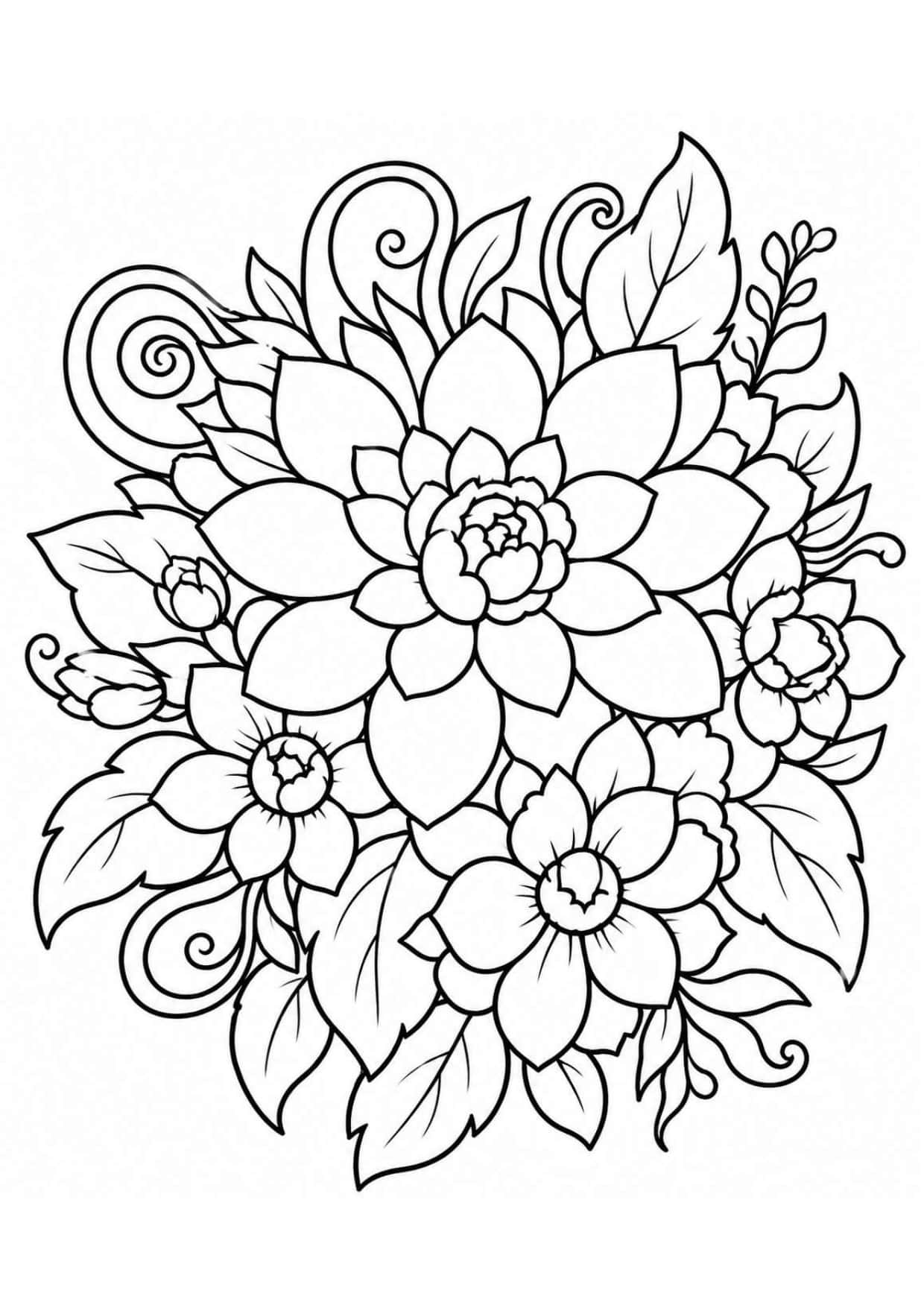 Coloriage floral