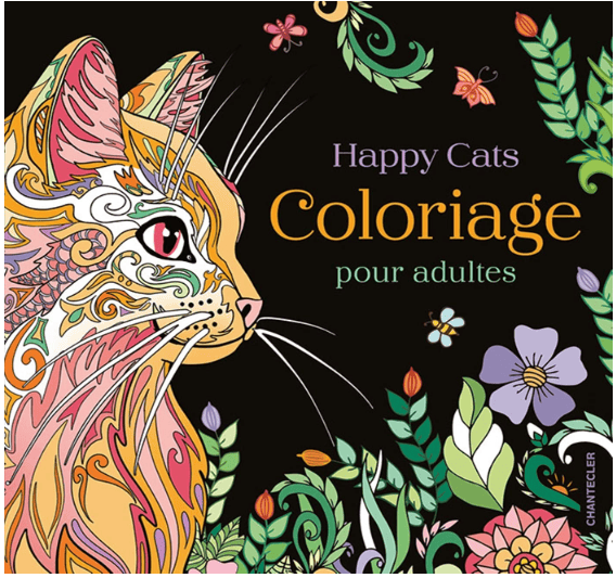 coloriage adulte happy cats