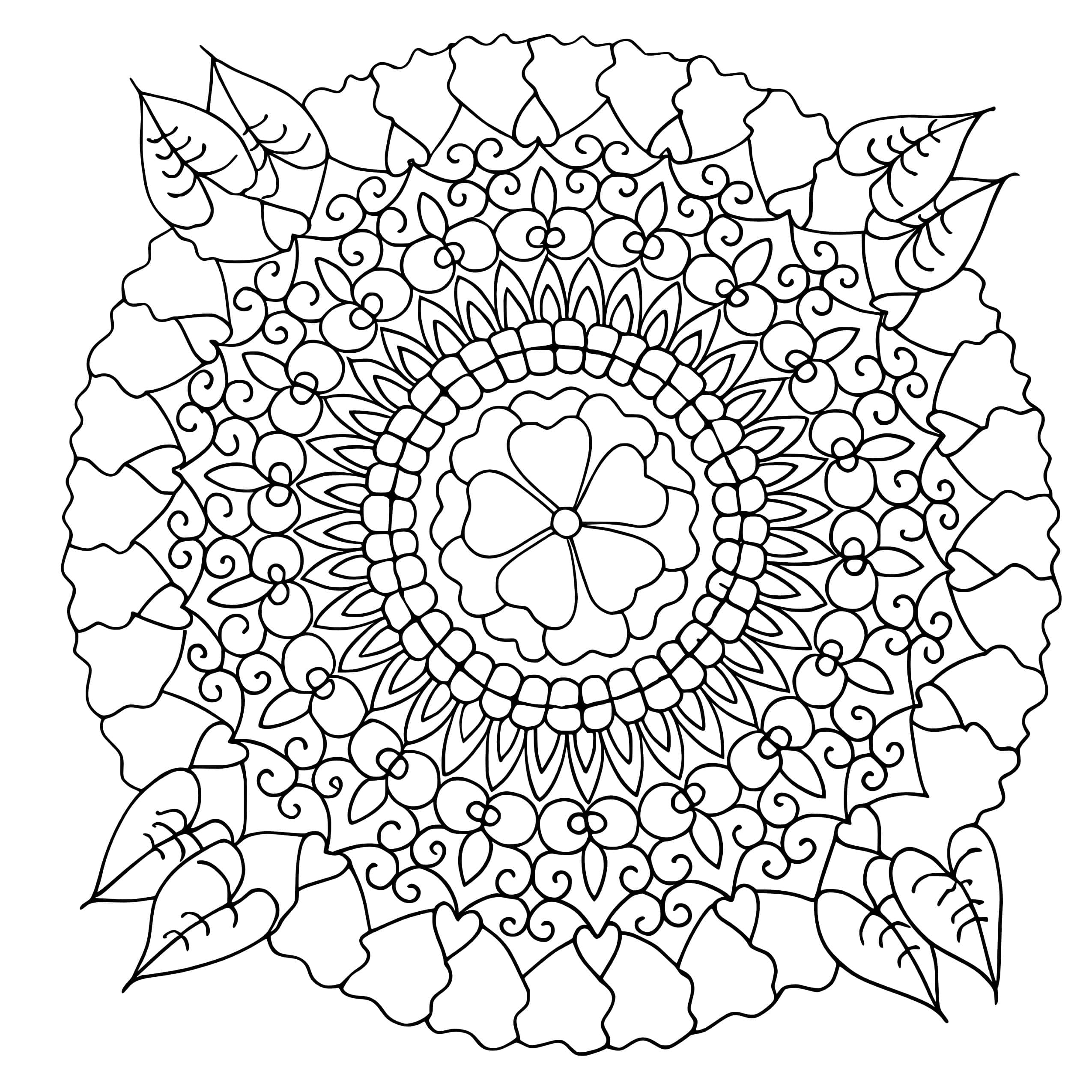 Coloriage mandala gratuit à imprimer