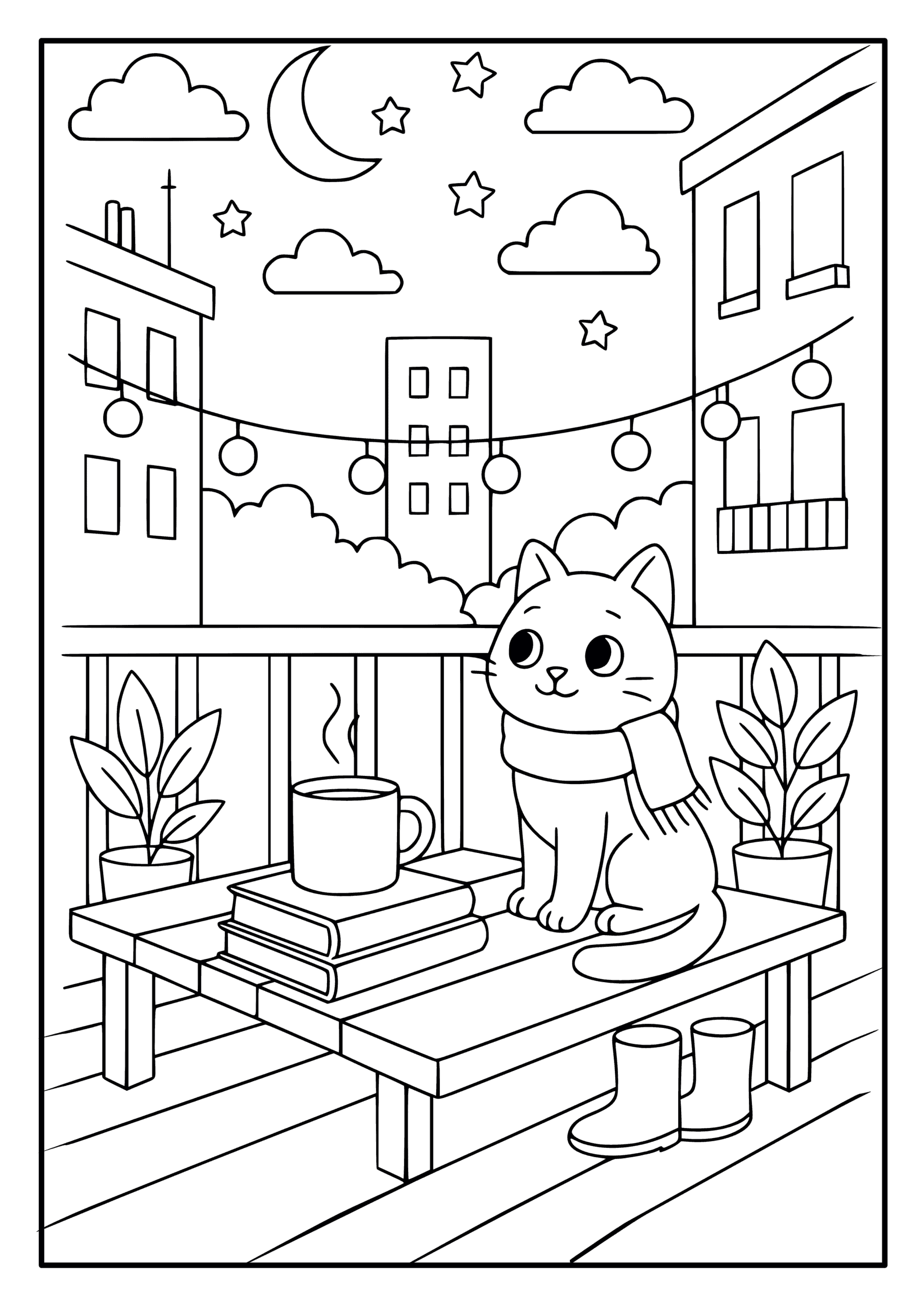 coloriage chat à imprimer