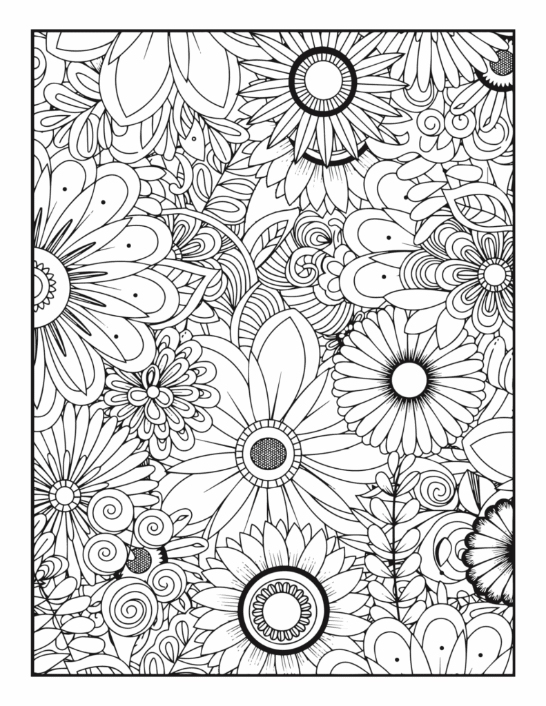 Coloriage bouquet de fleurs à colorier et imprimer