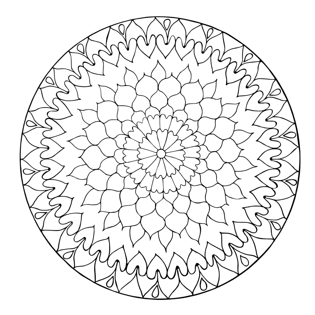 coloriage mandala fleurs à imprimer